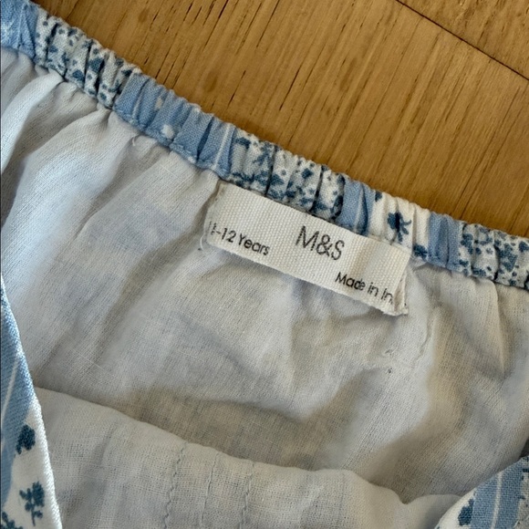 M&S Blue Floral Sleeveless Dress - Picture 8 of 8